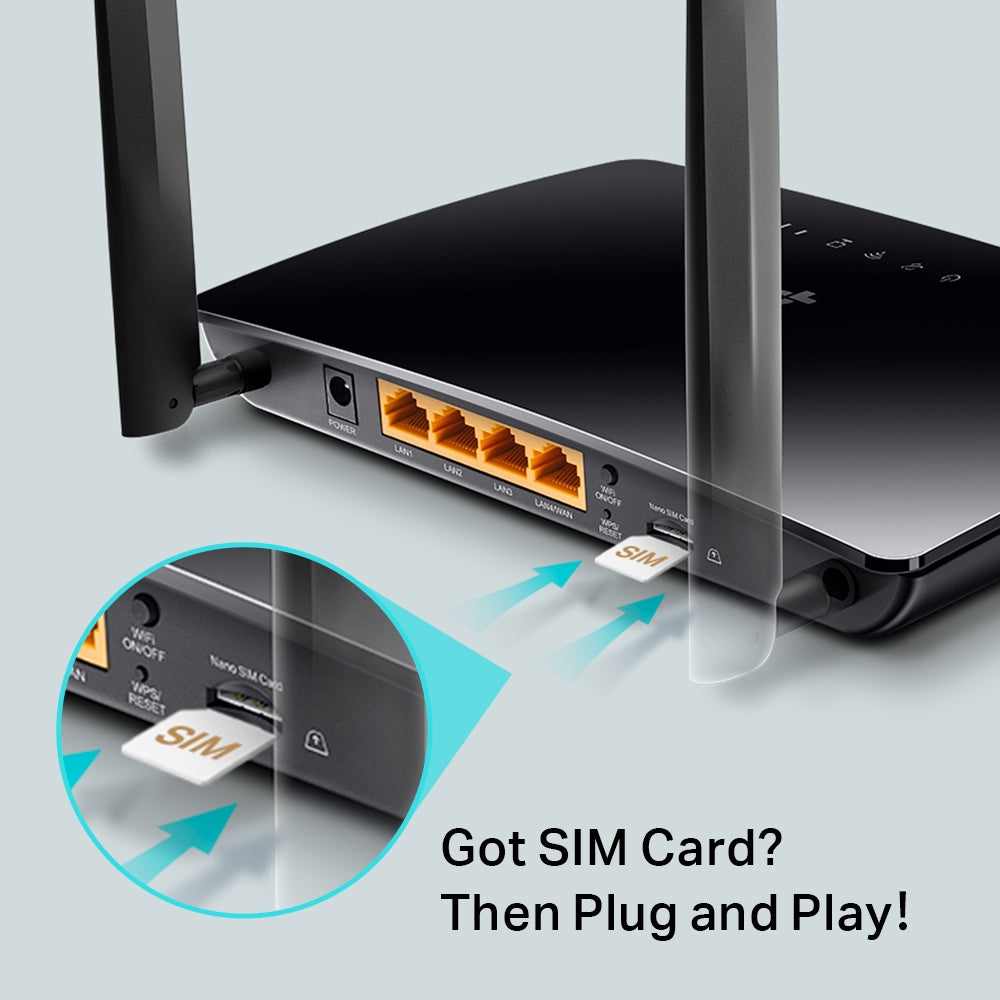 TP-Link Archer MR200 AC750 Wireless Dual Band 4G LTE Router | 2 Detachable Antennas | 3G/4G Compatible TP-Link Archer MR200 AC750 Wireless Dual Band 4G LTE Router | 2 Detachable Antennas | 3G/4G Compatible